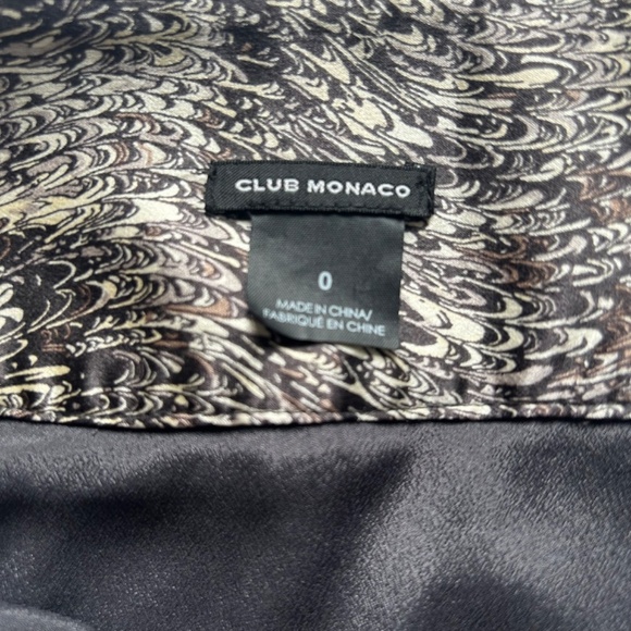 Club Monaco Silk Abstract Print Mini Skirt - Picture 11 of 12